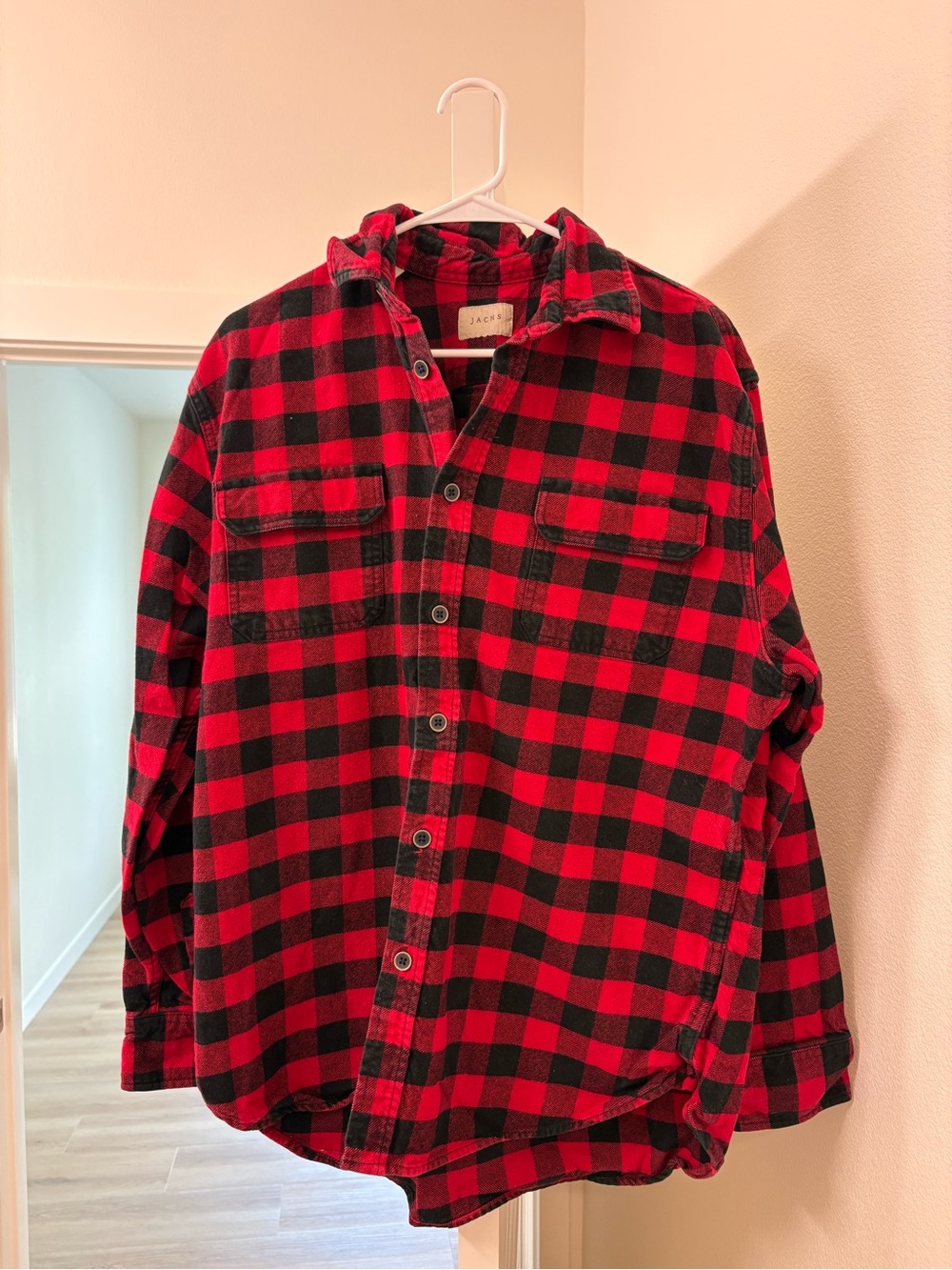 Jack by BB Dakota Red and Black Buffalo Plaid Button-Front Shirt